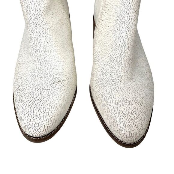 Lucky Brand Lenree distressed leather Bootie Sz 8.5 white boho - Picture 5 of 12